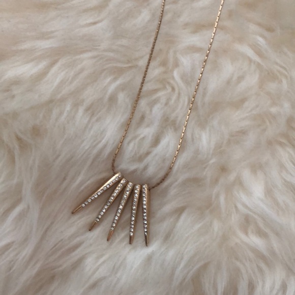 LC Lauren Conrad Jewelry - LC Lauren Conrad Gold Spikes Necklace Diamonds NWT